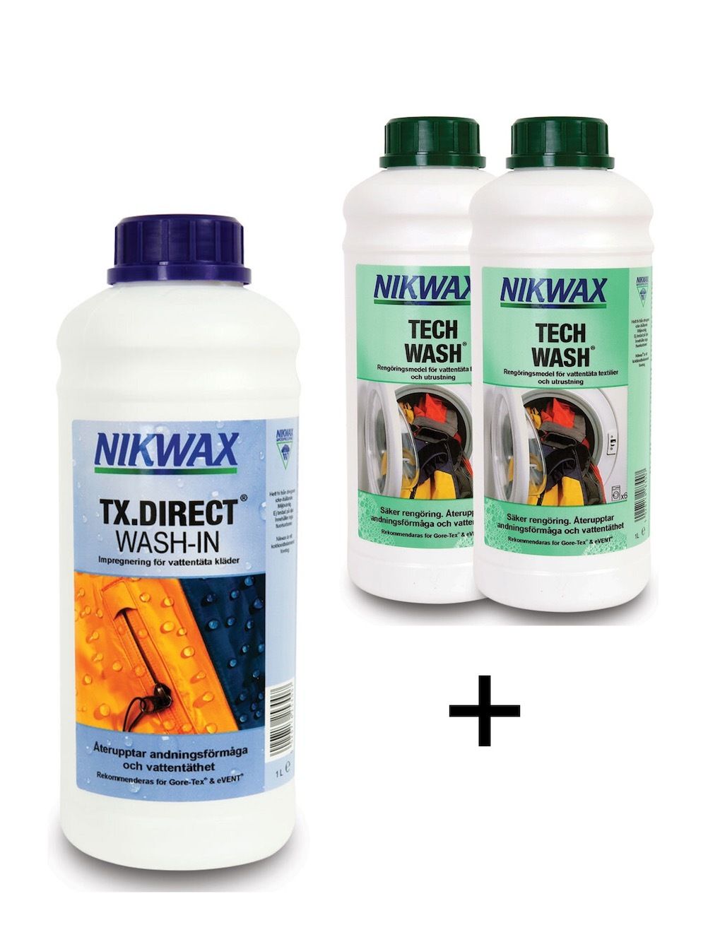 Nikwax 2 st Tech Wash &amp; 1 st Wash In